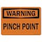 Signmission OSHA Warning Decal, Pinch Point, 14in X 10in Decal, 10" W, 14" L, Landscape, Pinch Point OS-WS-D-1014-L-19705 - alternate 1